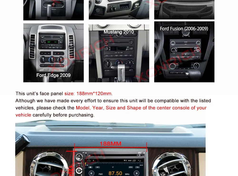 Flash Deal Car Multimedia player  Android 8.1 Autoradio CAR DVD player For FORD/F-150/Mustang/Explorer/Kuga/Edge Radio FM wifi 3G BT 10