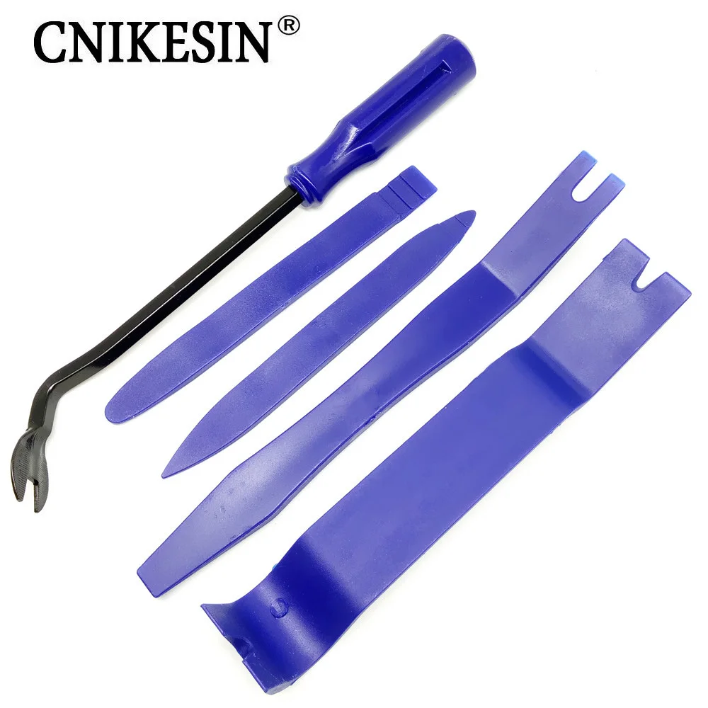 CNIKESIN 5 Piece Suit Auot Plastic Fastener Removal Tool Car Door Engine Cover Clips Installer Repair