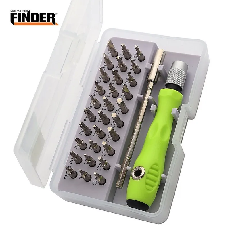 

32pcs Mini Precision Screwdriver Bit Set Magnetic Phone Mobile IPad Camera Repair Tool Torx Screw Driver Special Hex Pozidriv