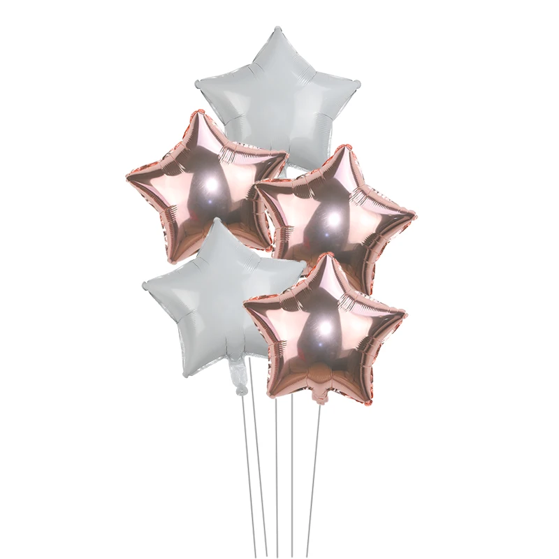5 шт./компл. 18 дюймов Звездные гелиевые фольгированные шары для Свадебная вечеринка воздушный шар украшения душа ребенка Дети День рождения воздушные шары питания 8