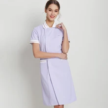 Лавандовая униформа медсестры скраб платье медицинские платья косметичка Спецодежда для женщин стрейч качество спа Спецодежда