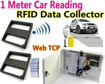 

1 Meters Car Parking Lot Barrier gate RFID 125KHz Middle range reader work Web Interface/TCP/IP Access Controller panel WG26 kit