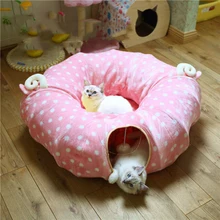 Pet Dog Cat Bed Litter Mat Cat Cave Washable Chinchillas Hamster Rabbit Dog Cat Tunnel Sleeping Bag Toy Kitten House Funny Toys