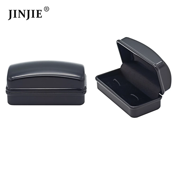 

New Simple Chinese Factory Cheap Plastic Black Cuff Links Packing Box Gift Boxes for Jewelry Cufflinks Earring
