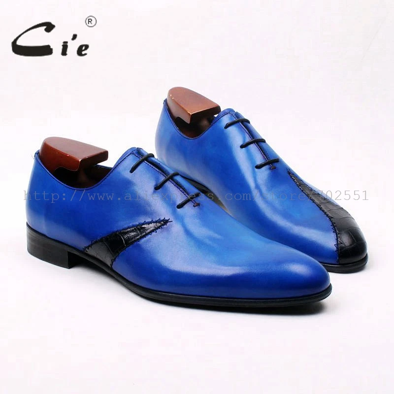 Cie/мужская повседневная обувь с круглым носком; цвет синий, смешанный, черный; Мужская обувь из натуральной телячьей кожи на заказ; кожаная обувь ручной работы; OX577