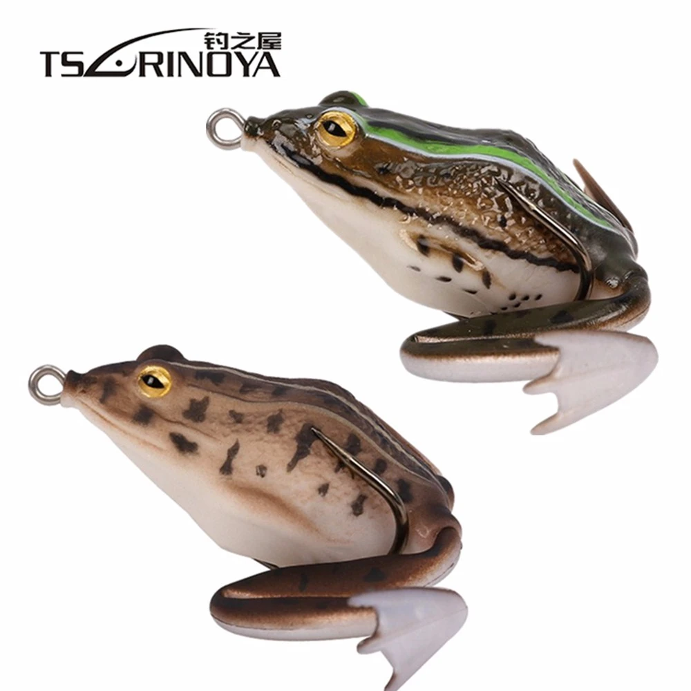 

TSURINOYA 2PCS Silicone Frog Fishing Lure 55mm 16g Snakehead Frog Baits Pesca Leurre Peche Isca Sapo Fishing Wobblers