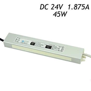 

15Pcs/lot 24V 1.875A 45W IP67 Waterproof LED Power Supply Driver for LED Strip AC 110~240V To DC 24V Transformers