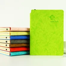Cheng Jia A6 A5 Four Leaf Clover Leather Notebook Diary Office Stationery Journal Traveler School Line