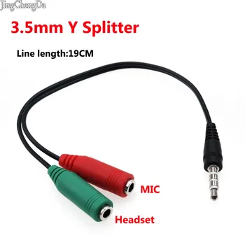 

JCD 3.5mm Jack male to 3.5 Microphone mic+ Earphone female Extension Audio Splitter Cable Y Stereo Splitter for iphone