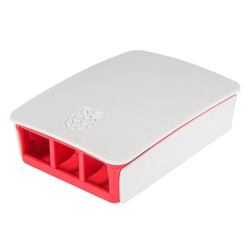 ABS чехол для Raspberry PI 3 Model B чехол корпус с 3 шт. радиатор для Raspberry PI 2 Модель B и Модель B+ Fundas - Цвет: white and red