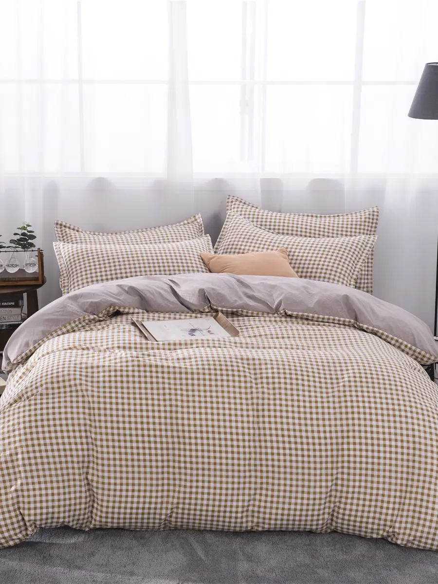 

3/4 Pcs Bedroom Duvet Covers Modern Simple Style Supple Bed Clothes