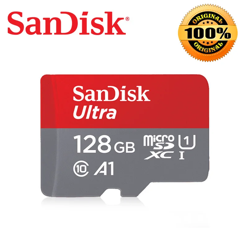 Двойной Флеш-накопитель SanDisk карты памяти 256 ГБ оперативной памяти, 32 Гб встроенной памяти, 64G 128 ГБ 16 г 400 100 МБ/с. UHS-I TF карты Micro SD Class10 ультра SDHC/SDXC карты флэш-памяти