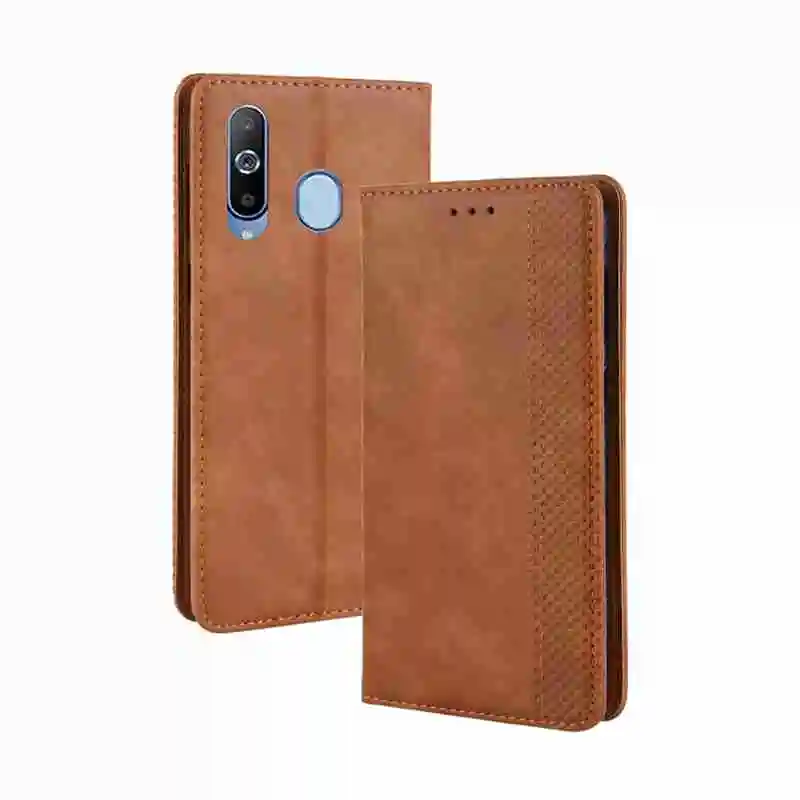 Flip Case For Samsung Galaxy A60 Cover Magnetic Plait PU Leather Wallet Case For Samsung Galaxy A20 A30 A40 A50 A70 Phone Bag