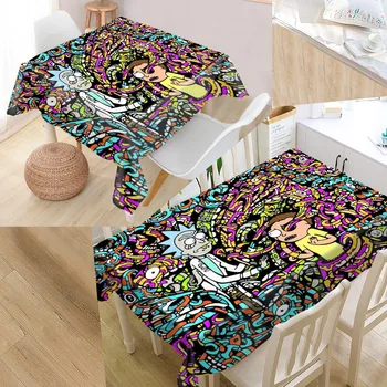 

Custom Rick And Morty Tablecloth Square /Rectangular Tablecloth For Wedding Table Cloth Cover TV Covers Tea Tablecloth