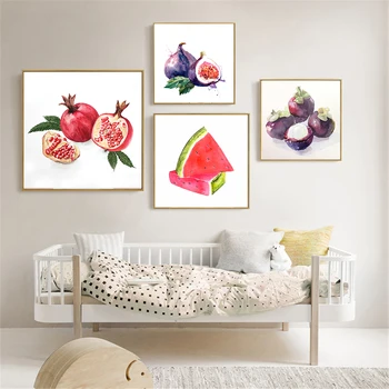 

Watercolor Fruit Pictures Kitchen Posters and Prints Wall Painting Modern Minimalist Canvas Art Home Decor Cuadros Decoracion