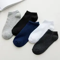 5 пар 2018 Мода Повседневное Лидер продаж простые Для мужчин носки Высокое качество Banboo и хлопковые носки с открытым носком No Show