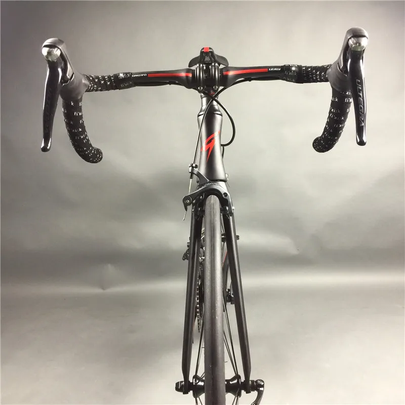 Leadnovo полный карбоновый шоссейный велосипед T800 Carbono Fibre Frameset черно красный цвет 3D