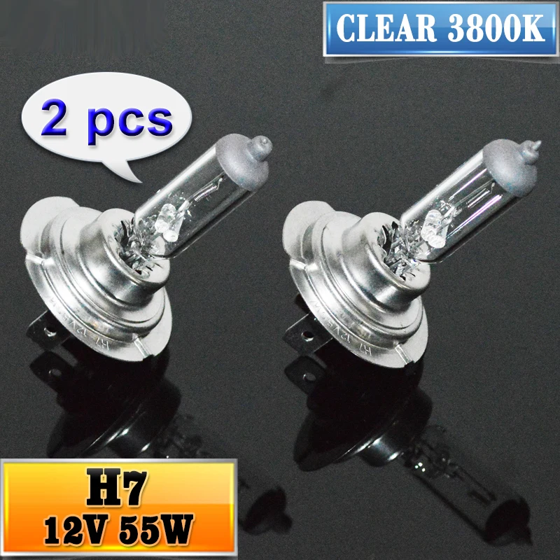 H7 Halogeenlamp 2 Stuks (1 Paar) clear 12V 55W 3800K Koplamp Lamp Glas ...