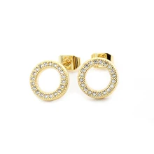 Великолепная сказка Forever cz Круглый Круг Серьги-гвоздики для Для женщин Модные украшения подарок для девочки милый Обручение oorbellen Aretes