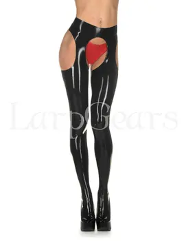 

Fetish Rubbber Sexy Lingerie Black Latex Female Hole panties Trousers Leggings Erotic Costumes Clubwear without the underwear