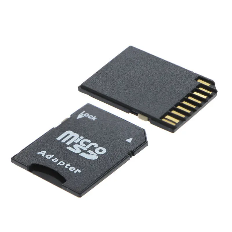 10 шт. Micro SD TransFlash TF для SD SDHC карта памяти адаптер конвертер Черный