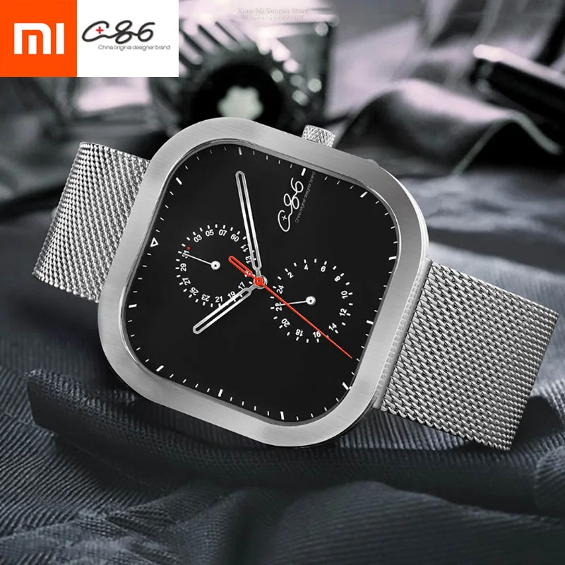 

Xiaomi Mijia Youpin Quartz Wristwatch Men Waterproof Watch Imported Movement Double Disc Design Stainless Steel Strap Bracelet