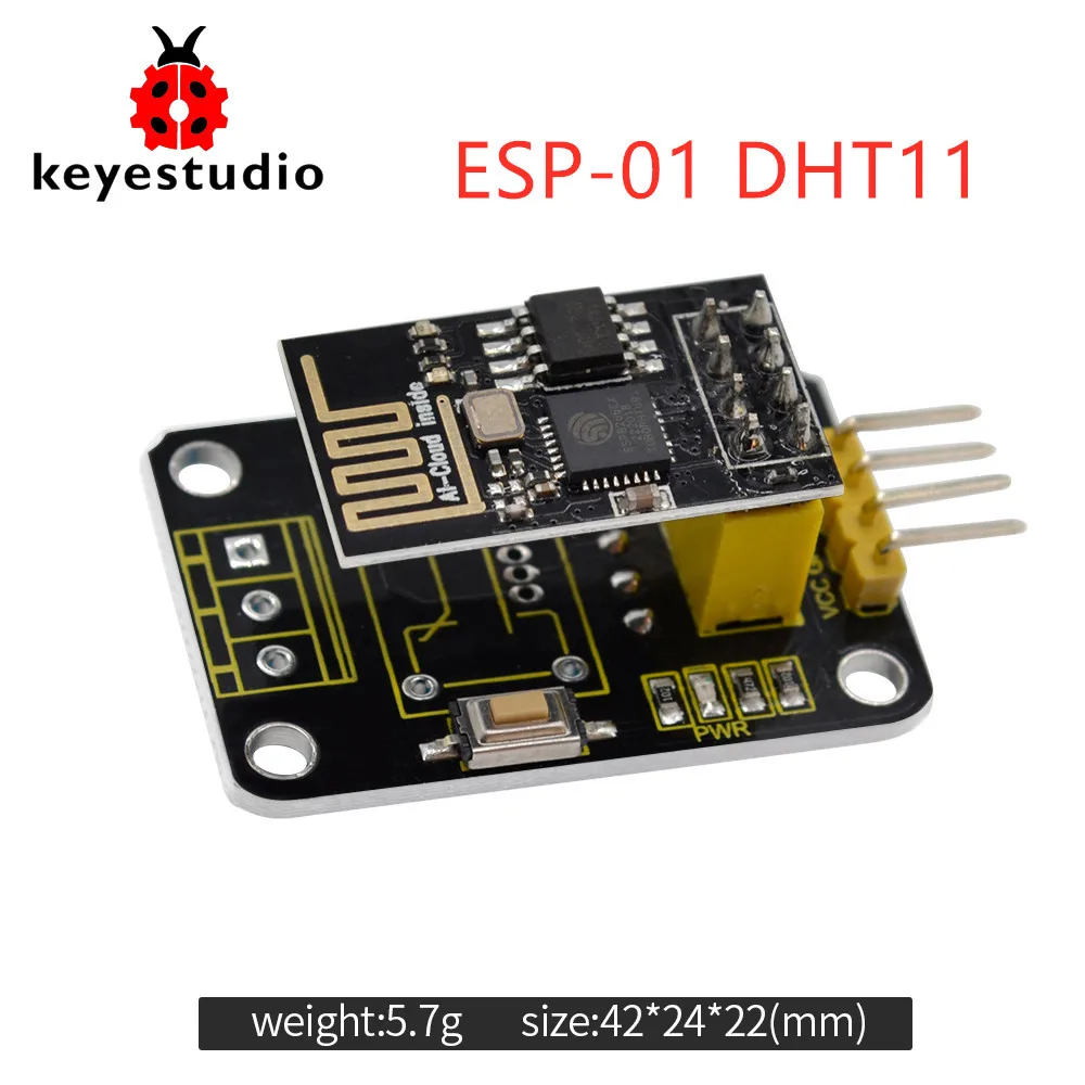Модуль температуры и влажности Keyestudio ESP 01 DHT11 + 8266 WIFI для Arduino|Аксессуары
