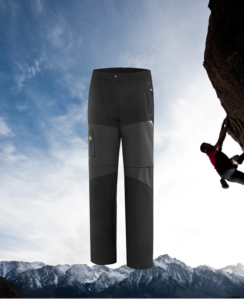 Outto мужские быстросохнущие водонепроницаемые походные Термические велосипедные штаны для трекинга, альпинизма, альпинизма, съемные длинные брюки