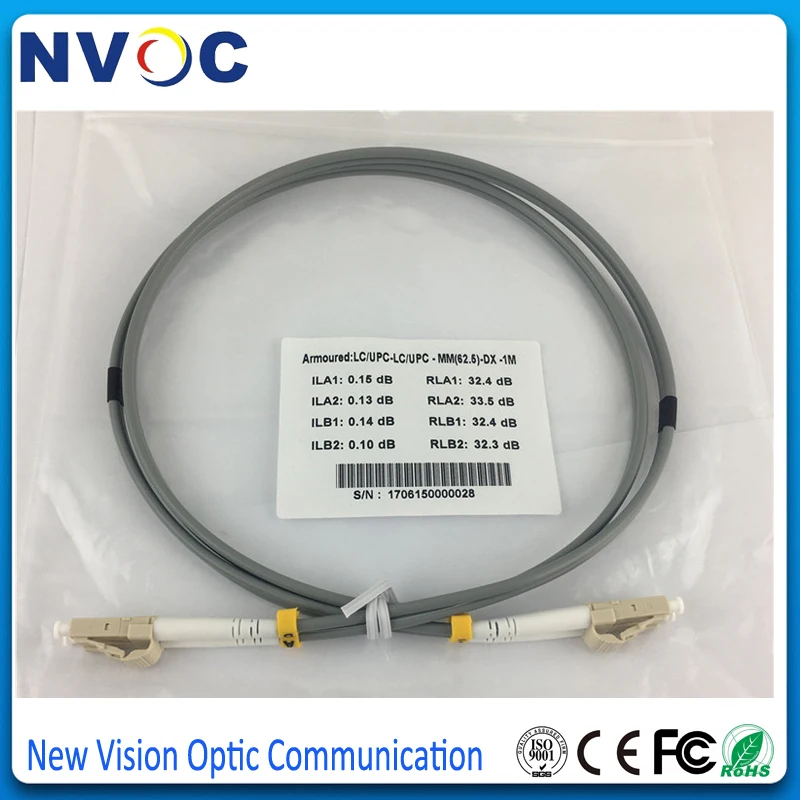 5 шт./лот LC/UPC мм DX (0 6 плотное буферное волокно) 1 м 3 0 ПВХ оболочка LC UPC дуплексный