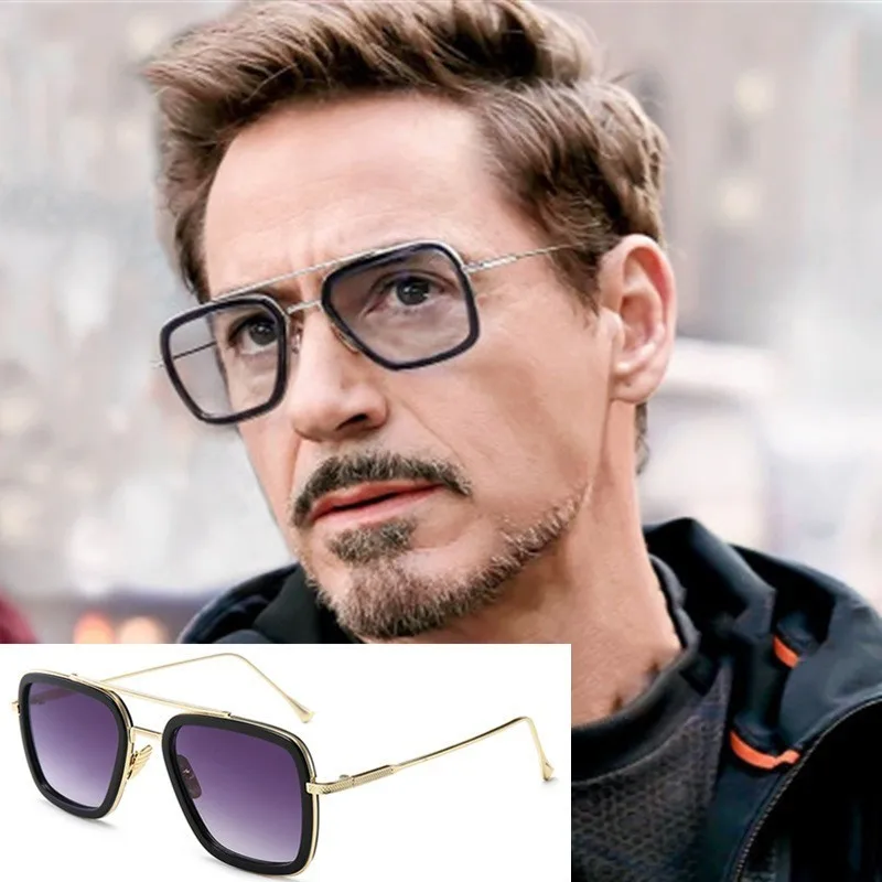 Tony stark Железный человек мужские солнцезащитные очки для женщин и мужчин