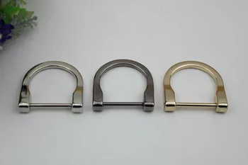 

10pcs/lot Luggage hardware accessories inner diameter of 2.5CM removable screws D ring buckle / D word buckle
