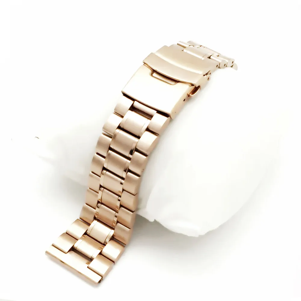 

Metal Watchband 18mm 20mm 22mm 24mm Stainless Steel Watches Bands Straps Bracelet For Man Wristwatch Clock Hours + 3Spring Bars
