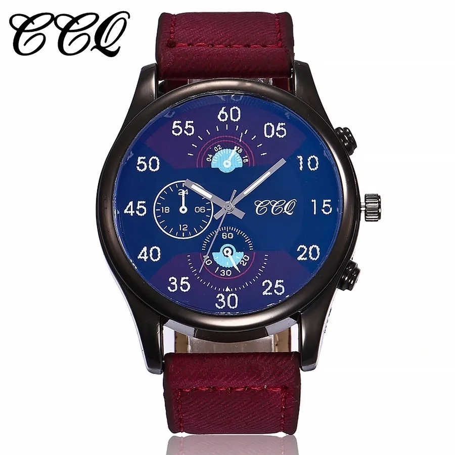 

Popular CCQ Brand Men Quartz Blue Dial Watches Leather Casual Men Military Business Wrist Watches Male Gift Clock Drop Shipping