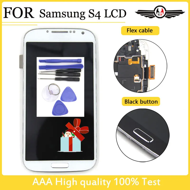 For samsung galaxy s4 gt i9500 i9505 i337 lcd display Touch Screen with