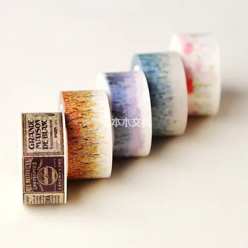 

2.2cm*10m Retro newspaper Flower Herbaceous Plant Tape Diy Decoration Scrapbooking Planner Masking Tape Label Sticker Stationer