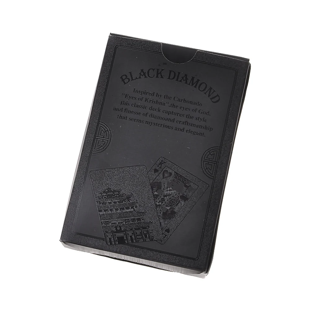 

Waterproof Black Plastic Poker Playing Cards Matte Back Smooth Face Cards New