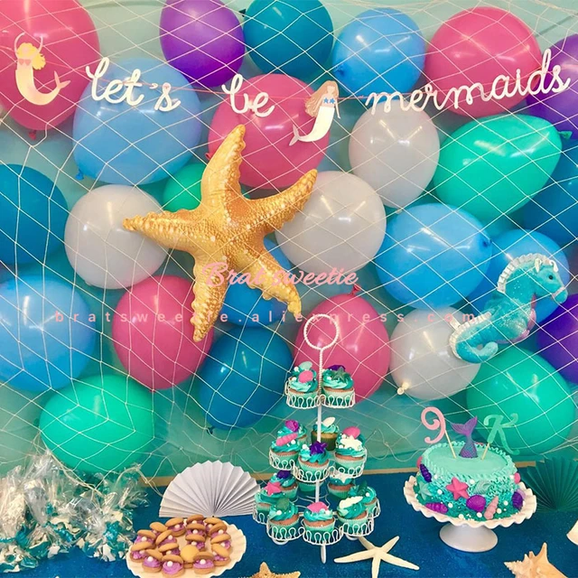 Fishing Net Mermaid Party Decorations Mediterranean Style Beach