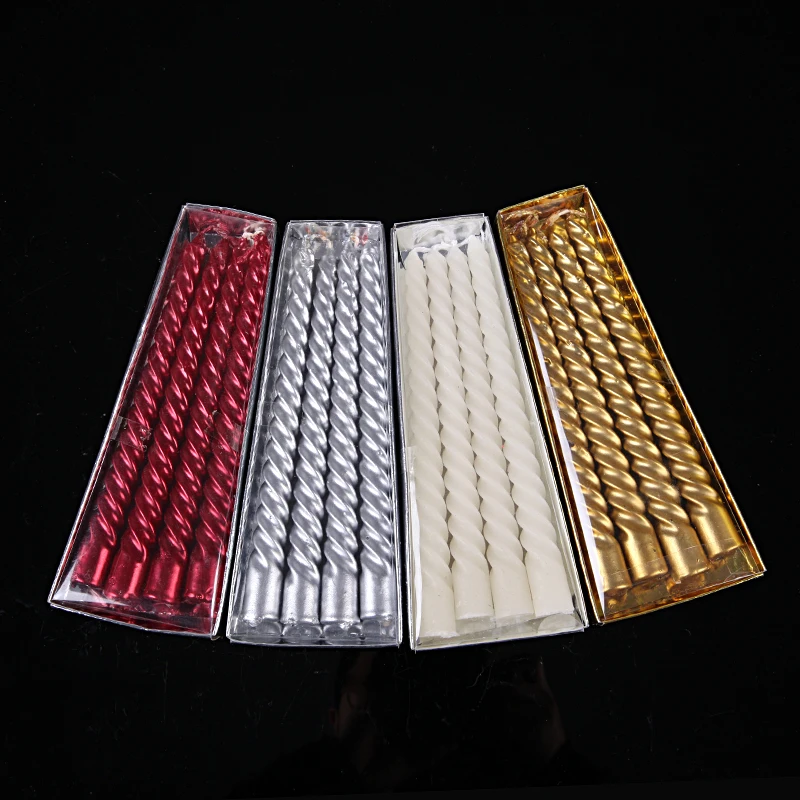 European style Candles Plated Spiral Thread Candles Wedding candlelight