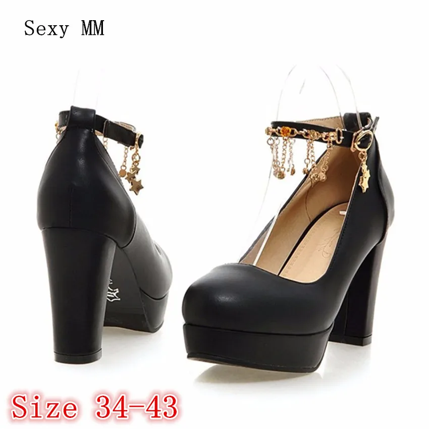

Women Pumps Platform High Heels Ladies High Heel Shoes Woman Party Wedding Shoes Kitten Heels scarpin Plus Size 34-40.41.42.43