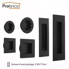 Probrico Flush Recessed Door Pull Kitchen Cabinet Handle Stainless Steel Furniture Cupboard Wardrobe Drawer Hidden Siding Pull