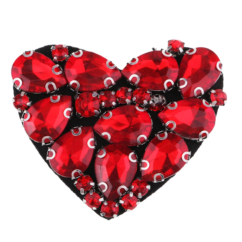3pcs/set Love Heart Beaded Patches Sew on Embroidered Applique for Jackets Clothes Garment  Dolls Shoes Hat Sweater