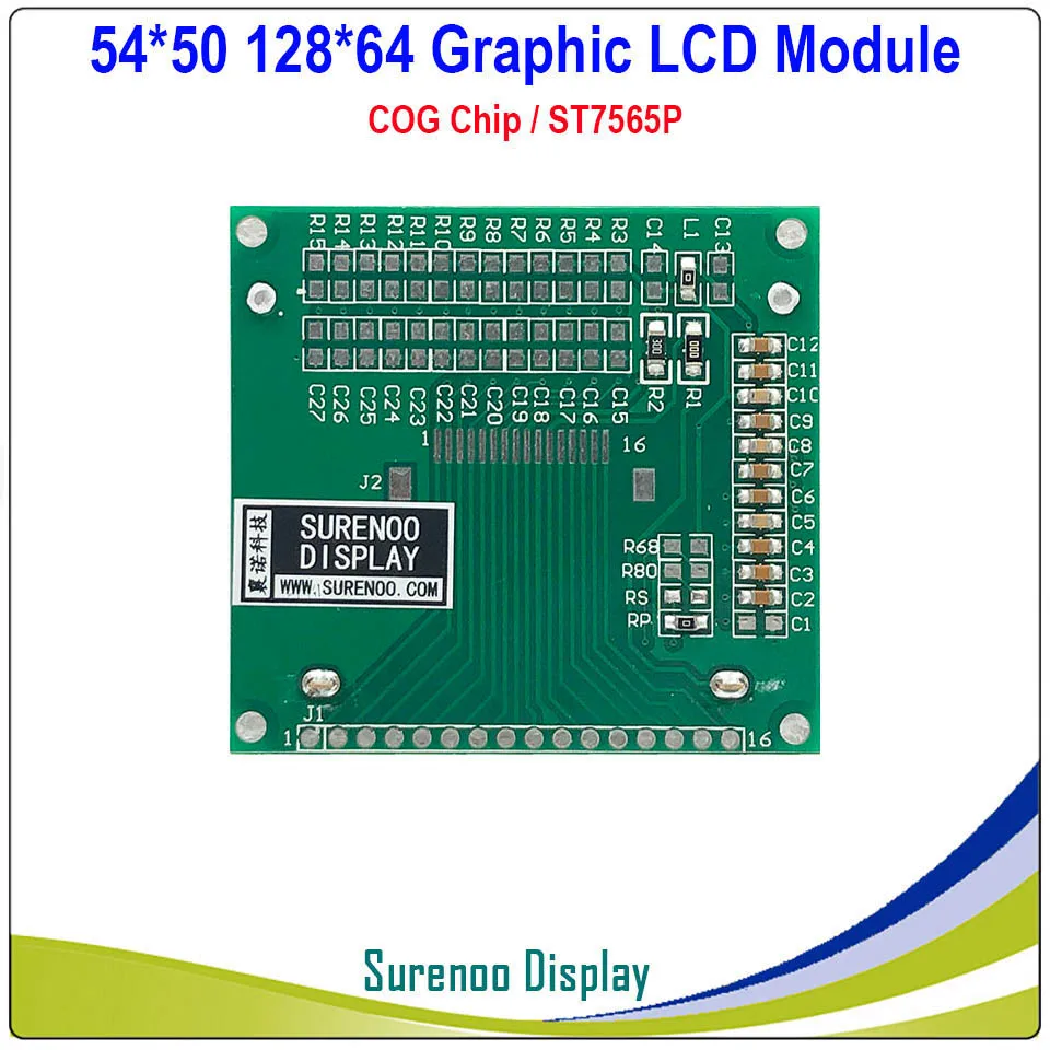 54X50 мм 12864 128X64 COG графический ЖК-модуль дисплей экран LCM встроенный ST7565P/R Поддержка параллельного/последовательного SPI