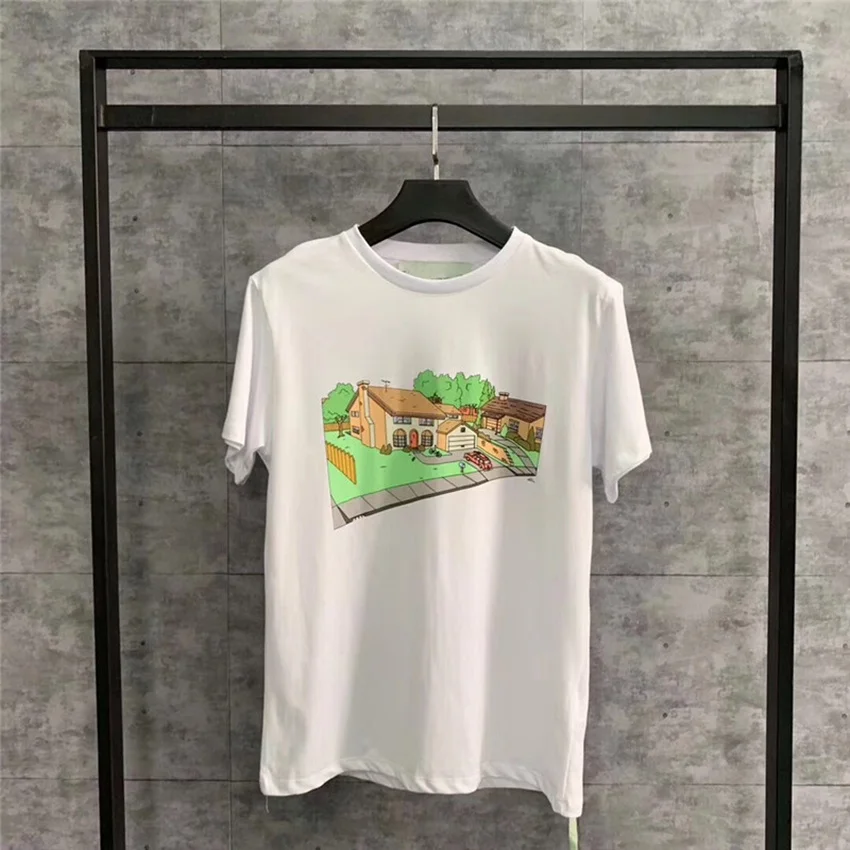 

19SS Simpson's home Tee Oversize T-shirt Men Women 1:1 High Quality Top Tees