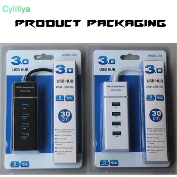 

usb hub High Speed 4 Port USB 3.0 Multi HUB Splitter Expansion Desktop PC Laptop Adapter 120pcs/lot