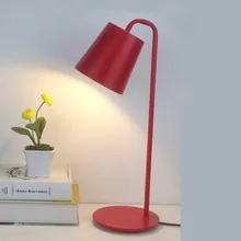 Современная настольная лампа из кованого железа в скандинавском стиле, Винтажная настольная лампа с металлическим абажуром для офиса/кабинета, спальни, лампа для чтения, светильник