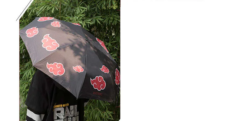 Top Quality Anime NARUTO Akatsuki Uchiha Itachi Cosplay Props Red Cloud Symbol Hokage Umbrella PVC Metal Parasol Collection New