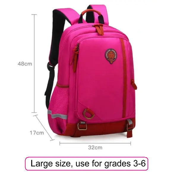 Школьные ранцы для мальчиков 46 см ортопедический светящийся водонепроницаемый Оксфорд Детский рюкзак 13," ноутбук школьный рюкзак - Цвет: large pink
