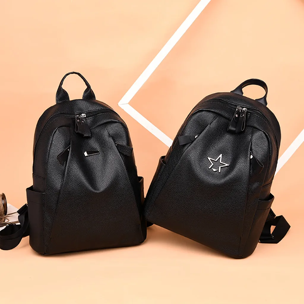 

Backpack Women Pu Leather Female Backpacks Teenager School Mochila Feminina waterproof Travel Bags Rucksack Mochilas Mujer 2019