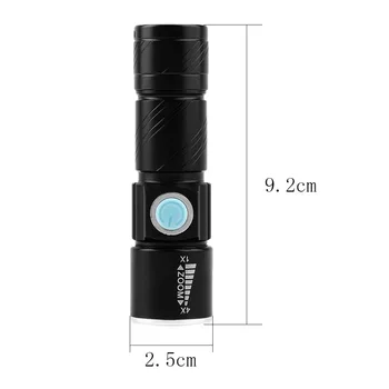 

by dhl 50pcs USB Handy LED Torch usb Flash Light Pocket LED Rechargeable Flashlight Zoomable Lamp For Hunting Black/Gold PARTY