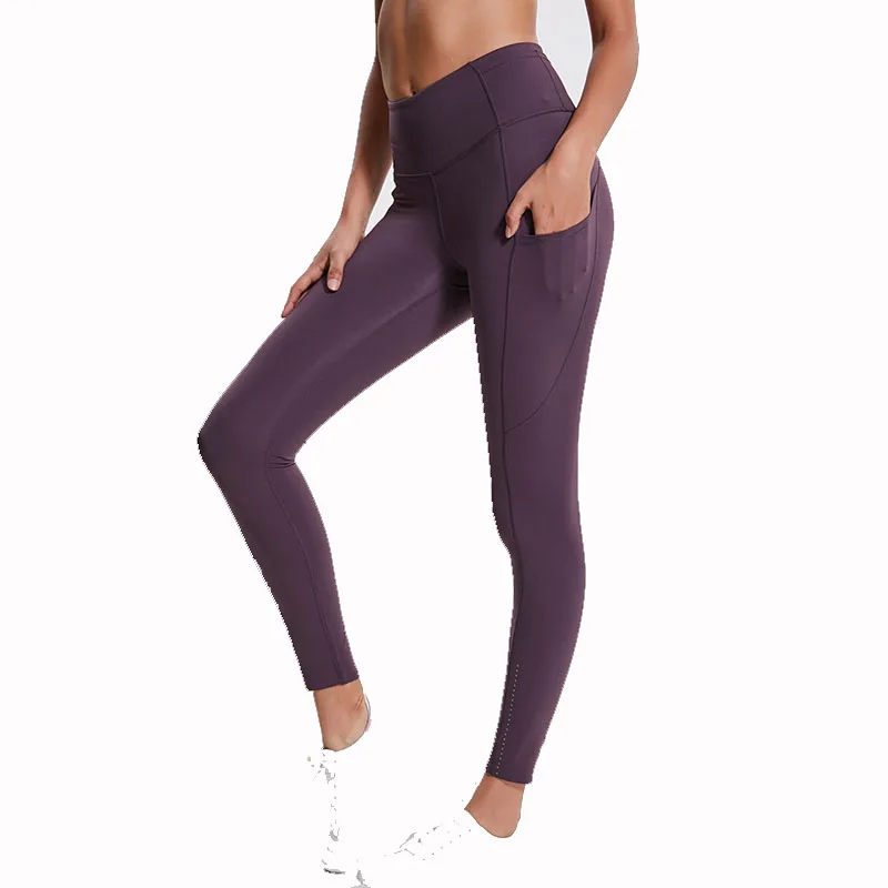 

Feel Wearing Nothing Tights Yoga Pants with Pocket High Waist Workout Sport Leggings Seamless Fitness Yoga Tights Yoga Leggings